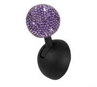 Car Start Cover Designed with Rhinestones Add Elegance to Your Driving Experience (Purple)