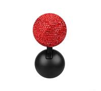 Car Start Cover Designed with Rhinestones Add Elegance to Your Driving Experience (Red)