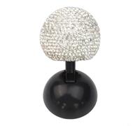 Car Start Cover Designed with Rhinestones Add Elegance to Your Driving Experience (White)