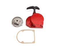 Car Starter Alloy Pull Starter For 49cc 66cc 70cc 80cc Engine Bicycle Push Bike Pull Recoil Starter Handle Pulling Device Engine Starting Starters(Red)