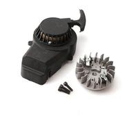 Car Starter Aluminum Alloy Easy Pull Start Starter + Flywheel+Screw Claw For 47cc 49cc Pocket For Mini Moto Dirt Bike Crosser ATV Quad For Minimoto Engine Starting Starters(Hand pull flywheel)