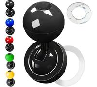 Car Starter Button Ball, Universal One-Button Start Car Shift Knob Car Accessories, Metal Push Start Buttons Cover, Joystick Cars Ignition Starter Protector for Car Styling and Decor (Black)