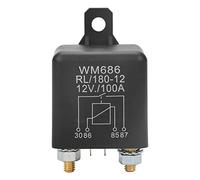 Car Starter Relay 12V DC 100A Normal Open Duty ON/OFF Relay with Copper Terminal for Small Crane Wheat Combine Harvester Auto Start Power Switch and Auto Preheat Control