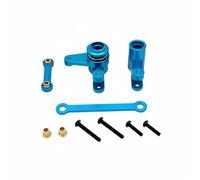 Car Steering Component Steering Assembly Kit With Aluminum Linkage Set And Saver sandblasted finish for long service life suitable for RC hobby practice model upgrades, Sky Blue