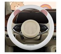 car steering cover Anti Slip Leather Steering Wheel Cover Universal Car Protective Fashion Style steering wheel cover(B pink,O)