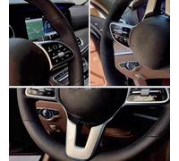 car steering cover Braid Car Steering Wheel Cover For Opel For Corsa C 2000-2006 For Combo 2001-2011 For Vauxhall For Holden wheel sleeve protector(Light blue)