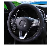 car steering cover Embossed Massage Hand Type Leather Automotive Fits Without Inner Ring Steering Wheel Cover wheel sleeve protector(Black BLUE)