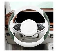 car steering cover Light Luxury 3D Wave Patterned Leather Universal Car Steering Wheel Cover Shape steering wheel cover(Blue,O)