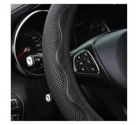 car steering cover PU Leather Embossed Wave Pattern Steering Wheel Cover Car Rimless Interior Decoration protectorset(Gray)