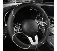 Car Steering Whee Cover For Bentley Continental flying 2012-2017,Anti-Slip Breathable Steering Wheel Protector Car Accessories Interior,C-White-Type O