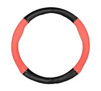 car steering wheel 1 Pcs Car Leather Steering Wheel Cover Replacement For Peugeot 106 107 108 206 207 208 301(Black RED)