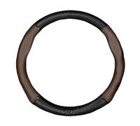 car steering wheel 1 Pcs Leather Car Steering Wheel Cover Anti-slip For Peugeot 107 108 206 207 208(O Browm)