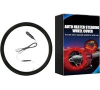 Car Steering Wheel 12V Heated Cover Vehicle Hand Warming Steering Wheel Protector 14.5to15.5Inch Rapid Heating Universal fit Wheels Covers for Cars Trucks Vans SUV