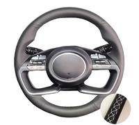 Car Steering Wheel Artificial Leather Car Steering Wheel Cover For Hyundai For Santa For Cruz For Tucson For Plug I20 CN7 For Styling(White Thread)