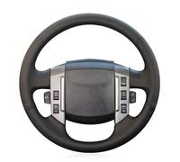 Car Steering Wheel Black Artificial Leather Hand-stitched Car Steering Wheel Cover For Land For Rover For Discovery 3 2004-2009(White Thread)