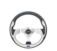 Car Steering Wheel Car Sport Steering Wheel Racing Type Universal 13 Inches 320MM Aluminum 4Color Modified Auto Styling(SILVER)