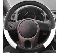 Car Steering Wheel Car Steering Wheel Cover Artificial Leather Braid For Kia For Forte Soul For Rio 2009-2021 Steering- Wrap(Round white)