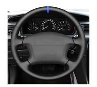 Car Steering Wheel Car Steering Wheel Cover For Toyota For 4Runner For Camry For Corolla For Sienna For Tundra 1998-2003 DIY Black Artificial Leather Wheel Cover Blue Thread