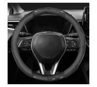 car steering wheel Carbon Fiber Leather 1 Pcs Steering Wheel Cover For Toyota For Harrier For Innova For Rush For Yaris(Black)
