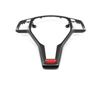 Car Steering Wheel Chrome Panel Cover Trim For Benz For A/B/C/E/For GLK/For GLA/For CLA/For CLS Class Universal Interior Accessories(Carbon fiber-Red)