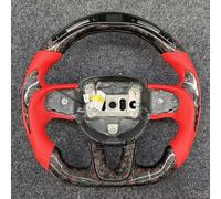 Car steering wheel Compatible With Dodge For Charger For Challenger Srt Hellcat 2015 2016 2017 2018 2019 2020 2021 2022 Sport Steering Wheel Carbon Fiber(Style 4)