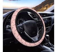 Car Steering Wheel Cover 15In/38Cm Christmas Red Candy Canes Dot Pink Elastic Breathable Steering Wheel Protector For Men Auto Car Accessories