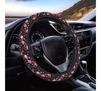 Car Steering Wheel Cover 15In/38Cm Flamingo Pink Sweat Absorption Elastic Steering Wheel Protector For Men Car Accessories Suv