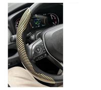 Car Steering Wheel Cover 1PC Car Steering Wheel Covers Micro Fiber Leather Auto Interior Decorative Glossy Carbon Fiber Looking(B 1PC Yellow)