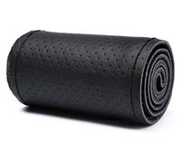 Car Steering Wheel Cover 36-40cm DIY Leather Braid On The With Needles Thread Styling CoversHand Stitched Protector Car Steering Wheel Protector(Black Thread 40cm 2)