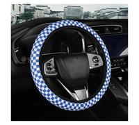 Car Steering Wheel Cover 37cm Checkerboard Ice Silk Elastic Steering Wheel Cover Skidproof Auto Car Interior Accessory(Hb240402811-7-1)
