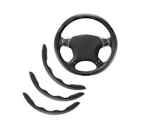 Car Steering Wheel Cover-3PCS Carbon Fiber, Anti-Slip Segmented Steering Wheel Cover, Easy Install Butterfly Style Wheel Cover, Universal 15 Inch Steering Wheel Covers, Black Car Accessories