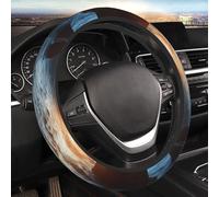 Car Steering Wheel Cover A Corner of The Sea Car Elastic Stretch Steering Wheel Cover Universal 15 Inch Non-Slip Auto Steering Wheel Protector For Car SUV Van Sedan Truck