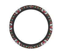 Car Steering Wheel Cover â€“ Day of The Dead Print Elastic Fabric Sleeve, Breathable, Suitable for Auto, Trucks, SUV