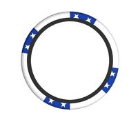 Car Steering Wheel Cover – Flag of Chile Print Elastic Fabric Sleeve, Breathable, Suitable for Auto, Trucks, SUV