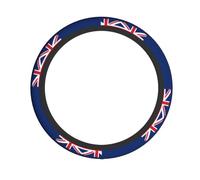 Car Steering Wheel Cover â€“ Flag of the Turks and Caicos Islands Print Elastic Fabric Sleeve, Breathable, Suitable for Auto, Trucks, SUV