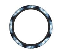 Car Steering Wheel Cover â€“ Gothic Happy Halloween Print Elastic Fabric Sleeve, Breathable, Suitable for Auto, Trucks, SUV
