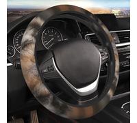 Car Steering Wheel Cover A Gray Wolf Car Elastic Stretch Steering Wheel Cover Universal 15 Inch Non-Slip Auto Steering Wheel Protector For Car SUV Van Sedan Truck