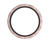 Car Steering Wheel Cover – Rose Gold Eyelashes Print Elastic Fabric Sleeve, Breathable, Suitable for Auto, Trucks, SUV