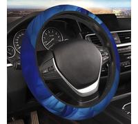 Car Steering Wheel Cover Abstract Blue Like Wave Car Elastic Stretch Steering Wheel Cover Universal 15 Inch Non-Slip Auto Steering Wheel Protector For Car SUV Van Sedan Truck