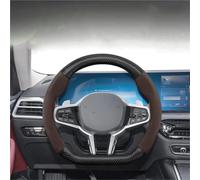Car steering wheel cover accessories Car Suede Matte Carbon Fiber Texture Steering Wheel Cover For B&MW F30 X5 E90 E60 Z4 E85 E36 G05 F45 F22 G30 X6 Ix3 I7(Type D)