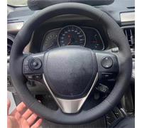 Car Steering Wheel Cover Accessories For Toyota For RAV4 2013-2019 For Corolla 2013-2017(Black with holes)