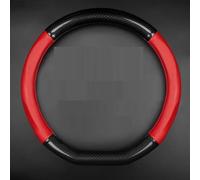 Car Steering Wheel Cover Anti-Slip Black Leather Original Steering Wheel Special Auto Accessories For Nissan For Kicks steering wheel cover(D-Red4)