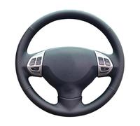 Car Steering Wheel Cover Anti-Slip Leather Car Steering Wheel Braid Cover For Mitsubishi For Lancer EX For Outlander For ASX For Pajero Sport Interior Accessories(White Thread)