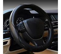 Car Steering Wheel Cover, Anti-Slip, Safety, Soft, Breathable, Heavy Duty, Thick, Full Surround, Sports Style (Black)