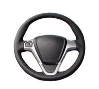Car Steering Wheel Cover Artificial Leather DIY Hand-stitched Car Steering Wheel Cover For For Fiesta 2008-2013 For Ecosport 2013-2016 Anti-slip Protector(Gray)