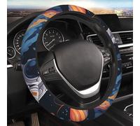 Car Steering Wheel Cover Astronaut Space Flight Car Elastic Stretch Steering Wheel Cover Universal 15 Inch Non-Slip Auto Steering Wheel Protector For Car SUV Van Sedan Truck