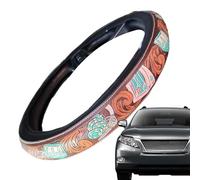 Car Steering Wheel Cover | Auto Interior Vintage Cowboy Decor - Wear-Resistant Breathable Steering Cover for Van SUV Sedan Taxi Offroad Vehicles Car Women Men Summer Winter