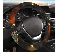 Car Steering Wheel Cover Balls on Christmas Tree Car Elastic Stretch Steering Wheel Cover Universal 15 Inch Non-Slip Auto Steering Wheel Protector For Car SUV Van Sedan Truck
