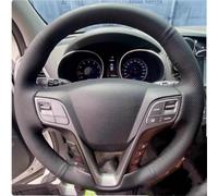 Car Steering Wheel Cover Black Car Steering Wheel Cover Microfiber Leather Breathable Hand Sewn Auto Accessories For Hyundai For Santa For Fe 2013 For For Ix45(3 Colors Thread)