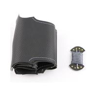 Car Steering Wheel Cover Black Microfibre Leather Car Steering Wheel Cover For VW For Polo 2003 2004 2005 2006 Auto Steering Wheel Protector(Grey thread)